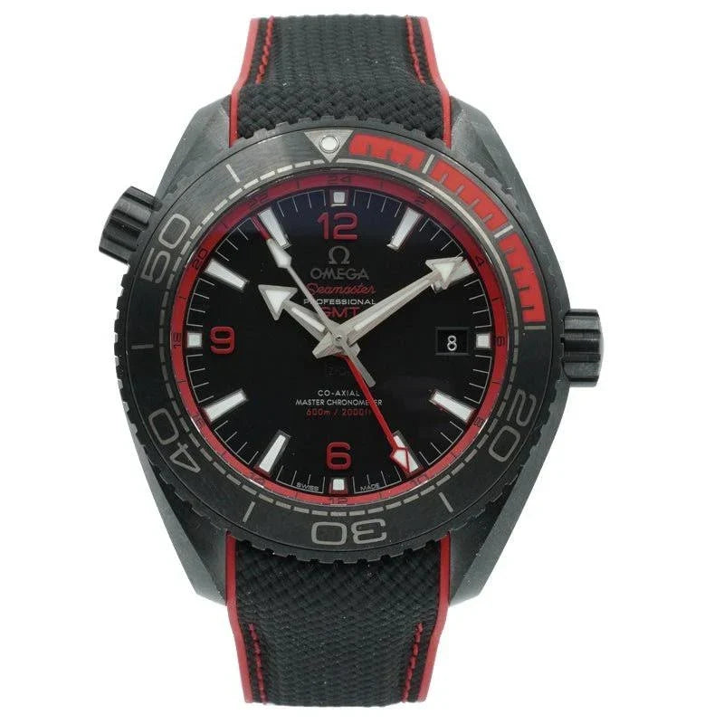Omega Seamaster Planet Ocean GMT "Deep Black" Red