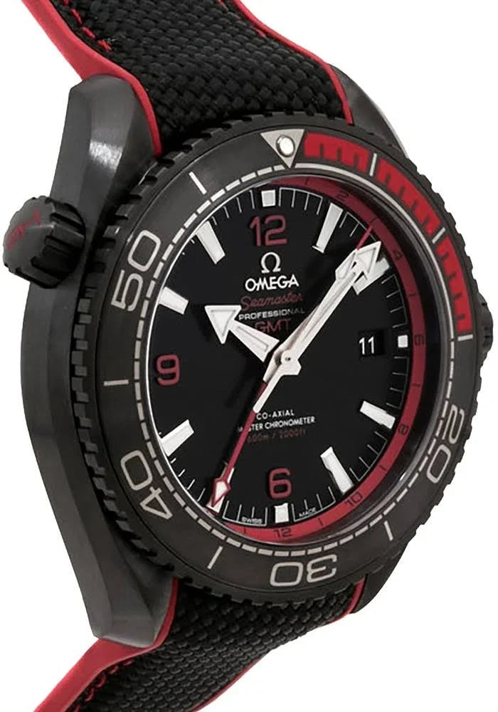 Omega Seamaster Planet Ocean GMT "Deep Black" Red