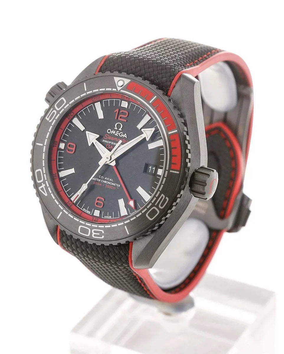 Omega Seamaster Planet Ocean GMT "Deep Black" Red